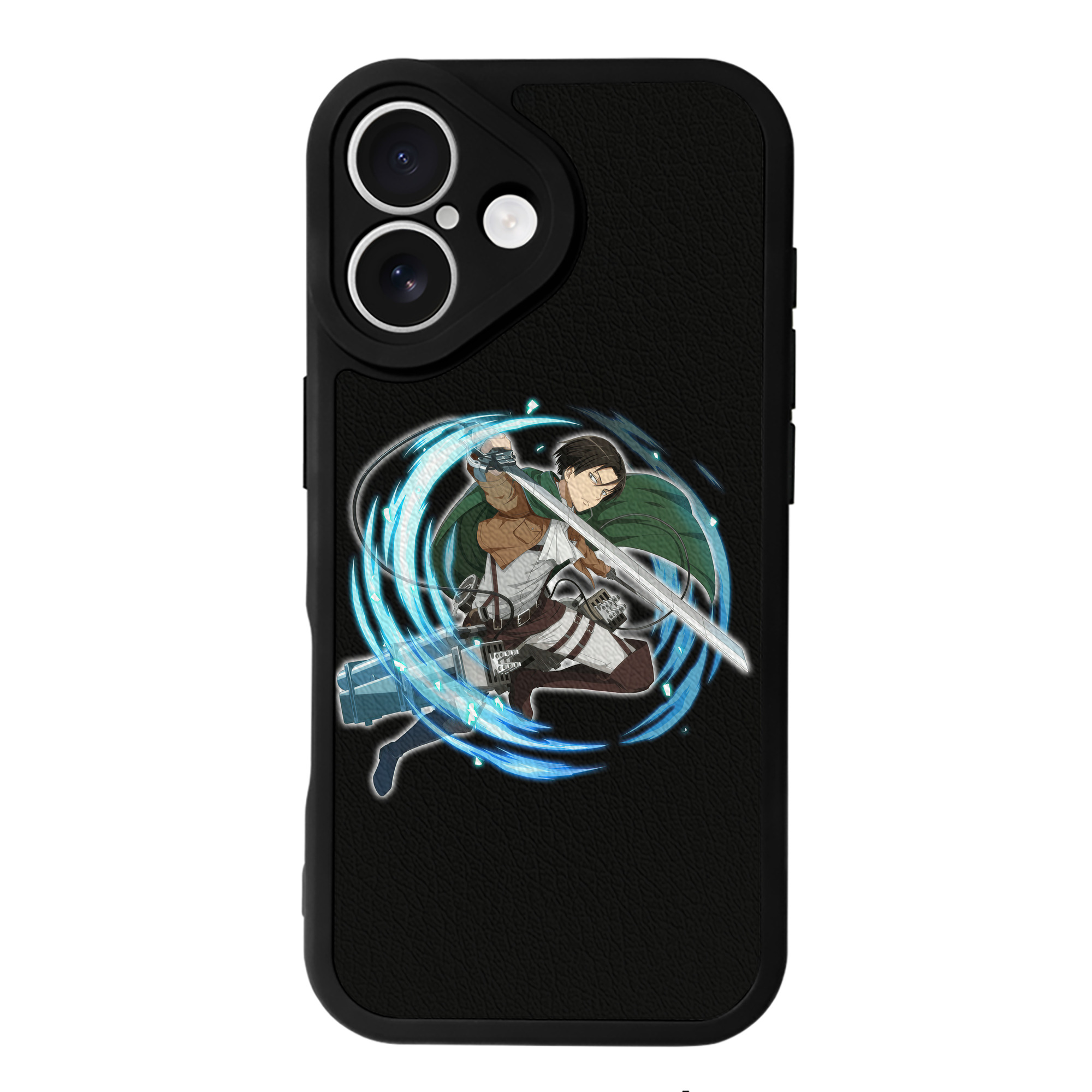 （画像用） 進撃の巨人 リヴァイ·アッカーマン Attack on Titan Levi Ackerman 【iPhone 16シリーズ対応】シリコンスマホケース（レザー調） 材質：シリコン